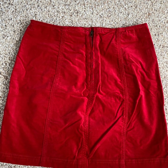 Pacsun Red Corduroy Paneled Bodycon Skirt - Picture 4 of 4